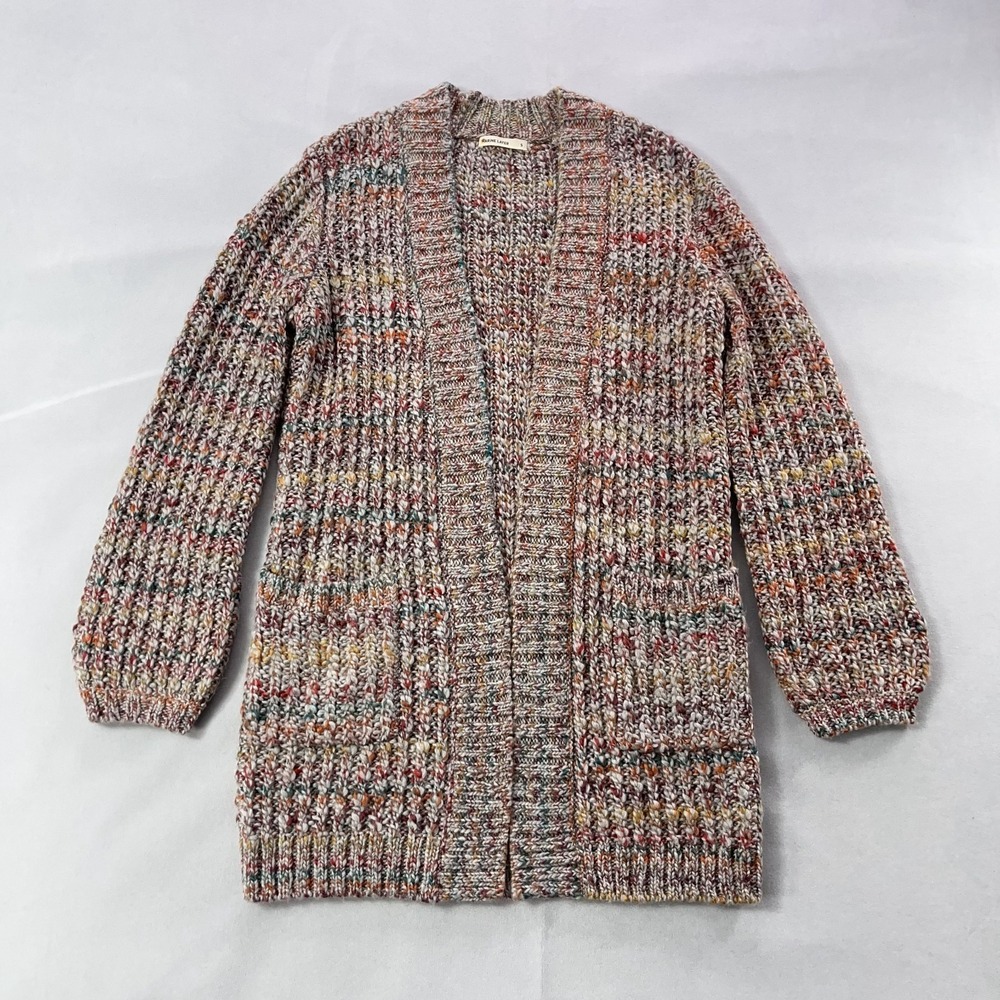 Marine Layer Ontario Cardigan Sweater Women Small Rainbow Marl Chunky Knit - Picture 6 of 14
